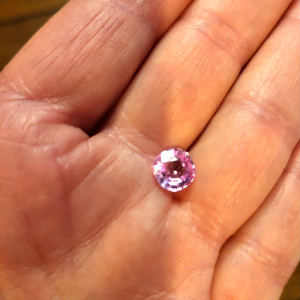 PINK SAPPHIRE ROUND LOOSE GEMSTONE 1.9 CT